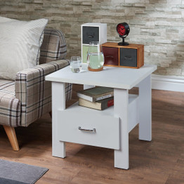Acme Delano White Drawer Nightstand