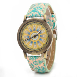 Fashion Flowers Belt Watch Bohemian Quartz  Watch