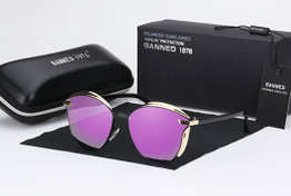 BANNED 1976 Luxury Women Sunglasses Fashion Round Ladies Vintage Retro Brand Designer Oversized Female Sun Glasses oculos gafas