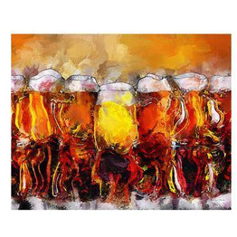 Beer Dye Infused Metal "Mugs of Craft" 8x12