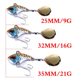 Rotating Metal VIB vibration Bait Spinner Spoon Fishing Lures