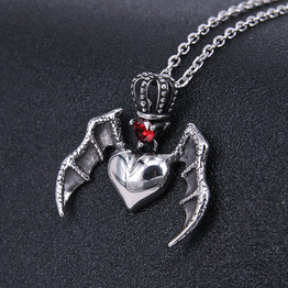 Wings Heart Pendant Necklace