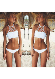 White Patchwork Cut Out 2-in-1 Round Neck Fashion Swimwear