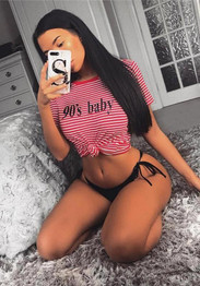 Red Striped Round Neck Short Sleeve T-Shirt