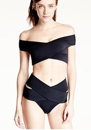 Black 2-in-1 Cut Out Crop Boat Neck Slim Swimwear