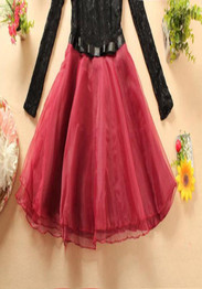 Casual New Women Patchwork Lace Hollow-out Belt Round Neck Long Sleeve Mini Dress