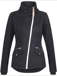 New Black Pockets Zipper Drawstring Hooded Long Sleeve Casual Sweatshirt