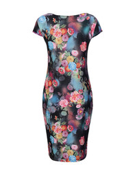 Casual Sweet Heart Floral Printed Charming Bodycon Dress