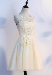 Lace Grenadine Draped Fluffy Puffy Tulle Bridesmaid Elegant Party Midi Dress