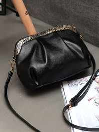 Casual Gold Carve Crossbody Bag