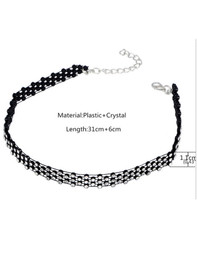 Casual Rhinestone Choker Necklace