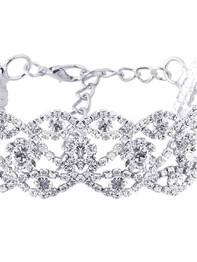 Casual Alloy Rhinestone Hollow Out Choker Necklace