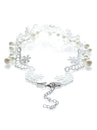 Casual Lace Faux Pearl Choker Necklace