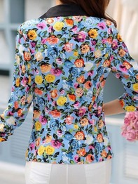 Casual Floral Printed Charming Blazers