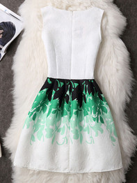 Casual Round Neck Fabulous Printed Skater Dress