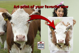 Personalized Watercolor Framed Poster