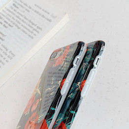 Golden Plating Retro Flowers Phone Cases For iphone 11 11Pro Max