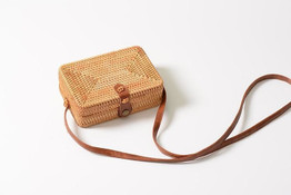 Summer Round Rectangle Straw Bags Boho Rattan Woven Beach Shoulder Bag