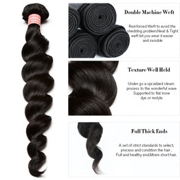 3 Loose Wave Human Hair Bundles With Closure 4X4 Brazilian Hair Weave Bundles Deal Remy Nature Color Prosa Hair Products