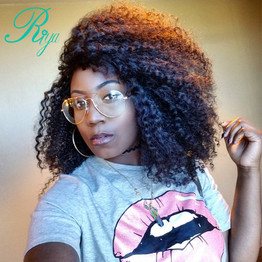 Riya Hair Natural Color Afro Kinky Curly Human Hair Clip In Hair Extensions 8 Pieces And 120g /set Remy Hair Clip In Extensions