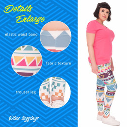 Large Size Women Leggings Aztec Morski Printing Stretch High Waist Plus Size Trousers Pants