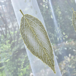 BHD tulle sheer window curtains for living room the bedroom modern tulle curtains green leaves fabric blinds drapes
