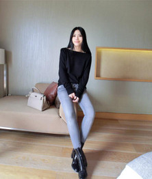 Sparsil Women Winter Cashmere Blend Sweater Knitted Sweaters Long Sleeve Pullovers Female Slash Neck Sweater