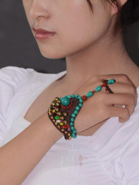 National Style Retro Fashion Jewelry Original Handmade Wax Line Woven Bracelet