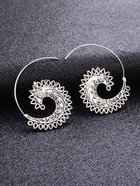 Earrings Spiral Decoration Wild Earrings Female Punk Fashion Jewelry Accessories