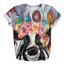 T shirt Women Harajuku Tops Plus Size Women Short Sleeve Butterfly Print O-Neck T-Shirt