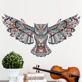 Cartoon Owl Animal Children Baby Bedroom Wall Sticker For Kids Rooms Eagle Hawk Wall Painted Tatoo