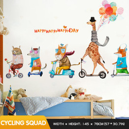 Cartoon baby elephant wall sticker kids room decoration bedroom wall decor self-adhesive stickers for home house decoration