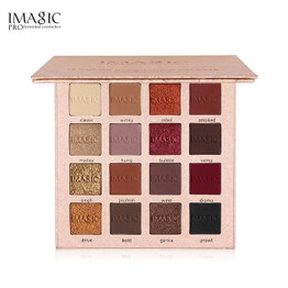 IMAGIC  Brand 16 Colors Eyeshadow Palette Matte Shimmer Glitter  Eye Shadow Palette Blush Makeup