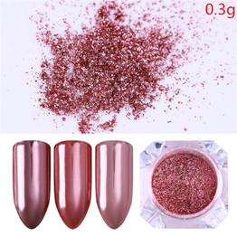 1Box Mirror Rose Gold Black Blue Purple Nail Glitter Powder Shining Nail Art