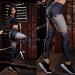 Women Sports Gym Yoga Workout Mid Waist Running Pants Fitness Elastic Leggings