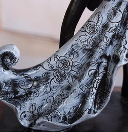 Wedding Cake Topper Figure -Groom Lifting Bride Gazing Lovingly Figurine)