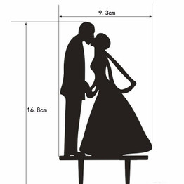 Romantic Kissing Wedding Cake Topper (Bride Kiss Groom /Holding Hands)