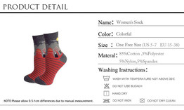 4 pairs Cute Cartoon Novelty Funny Women Socks