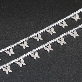 Iced Out Bling Butterfly Choker Necklace