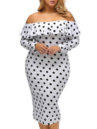 'Sensations' polka-dot midi dress