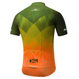 Men's Short Sleeve Cycling Jersey Purple Yellow Red Gradient Bike Quick Dry Sports Gradient Mountain Bike MTB Road Bike Cycling Clothing Apparel / Stretchy