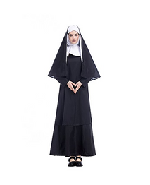 BFJFY Women Nuns Pastor Cosplay Costume For Halloween