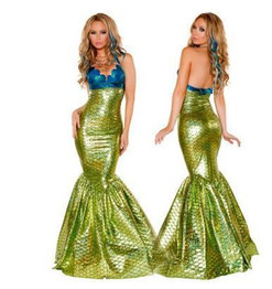 BFJFY Womens Girls Sexy Mermaid Cosplay Costume Halloween Party Cosplay Mermaid Dress
