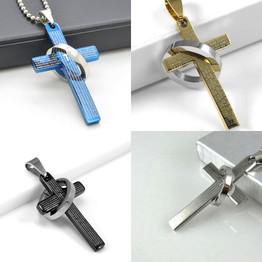 Christian Bible Prayer Cross Pendant