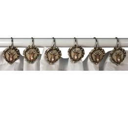 Rivers Edge 12 Piece Antler and Deer Shower Curtain Hooks