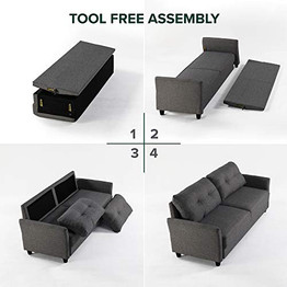 Zinus Ricardo, Sofa, Dark Grey