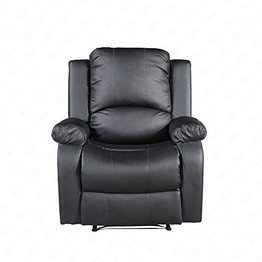 Mecor Bonded Leather Recliner Single Sofa Chair Living Room Furniture,Black