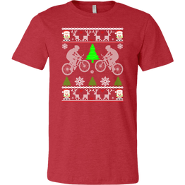 Mountain Biking Ugly Christmas Sweater T-shirt