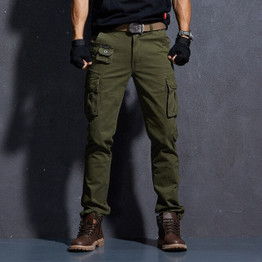 Men's Casual Pants Multi Pocket Military Tactical Camouflage Cargo Pants
