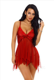 Women Sexy Lingerie Dress Lace V Neck Sleepwear Strap Chemise Erotic Strap Nightie Sexy Costumes Sexy Underwear